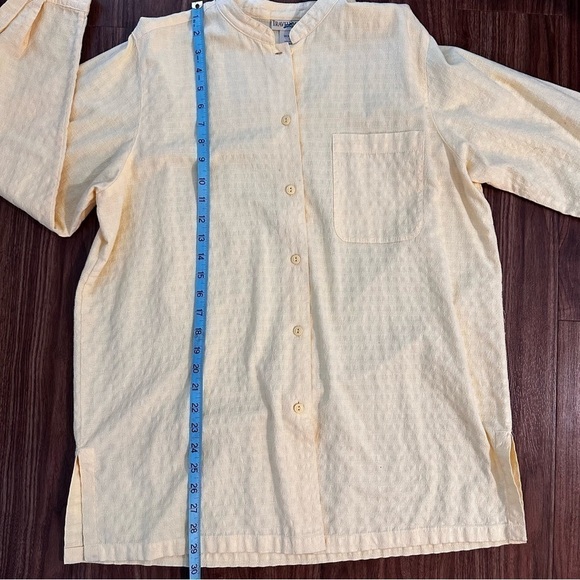 Women's Travel Smith 100% Cotton Shirt Sz L Yellow - Picture 7 of 8